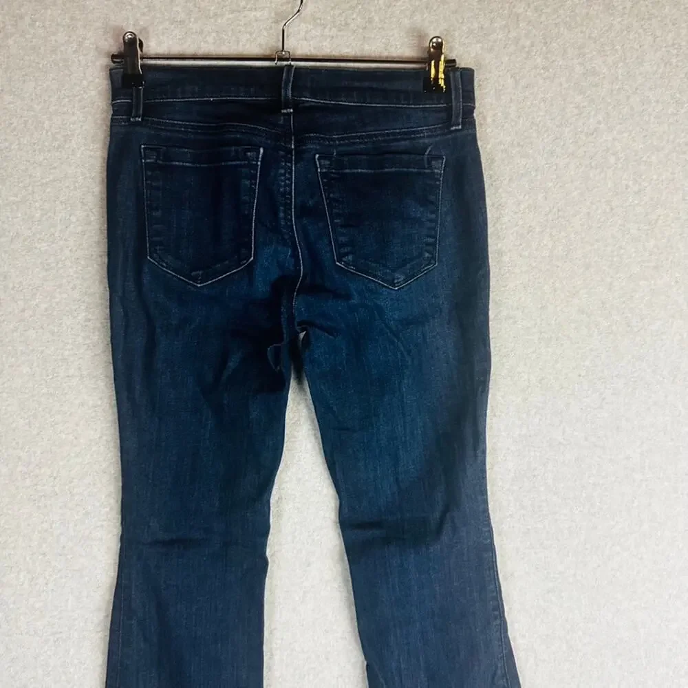 Loft Womans Womans Sz 2/26 Flare Jeans Dark Wash Pockets Stretch‎